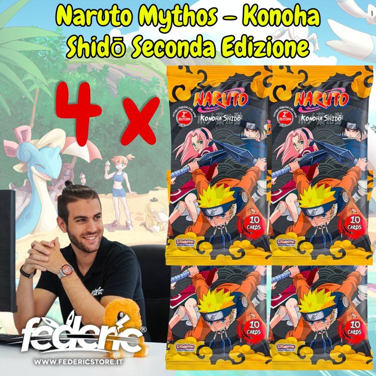 4 bustine di NARUTO MYTHOS 